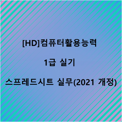 [HD]컴퓨터활용능력 1급 실기 - 스프레드시트 실무 (2021 개정)