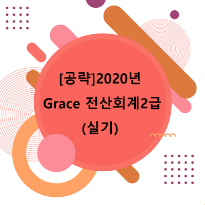 [공략]2020년 Grace 전산회계2급(실기)