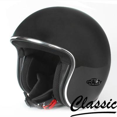 그라비티 G-CLASSIC (Glossy Bk) 클래식 오픈페이스 헬멧 오토바이 바이크 스쿠터 내피분리 사계절 범용 소두 경량 안전인증